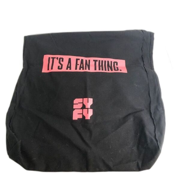 SYFY Comic Con Bag 'Its A Fan Thing' Unisex Size Large Black Red - Picture 2 of 5